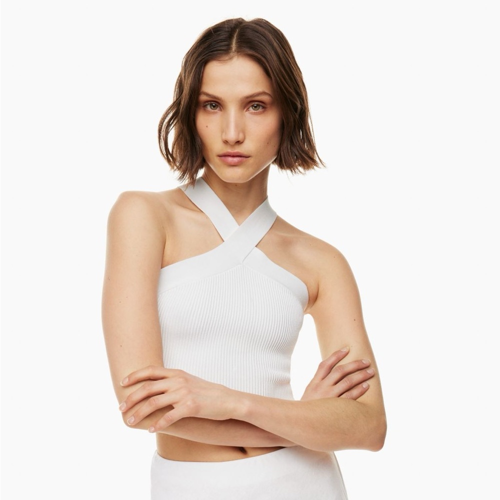 Babaton Sculpt Knit Criss Cross Cropped Tank